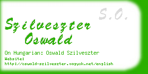 szilveszter oswald business card